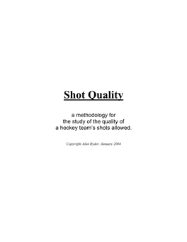 Shot Quality