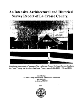 An Intensive Architectural and Historical Survey Report of La Crosse County