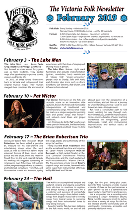 The Victoria Folk Newsletter