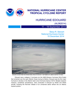 HURRICANE EDOUARD (AL062014) 11 – 19 September 2014