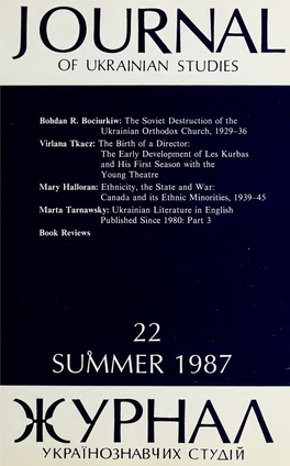 Journal of Ukrainian Studies 22