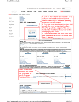 Java SE Downloads Page 1 of 2