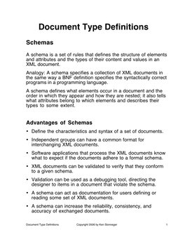 Document Type Definitions