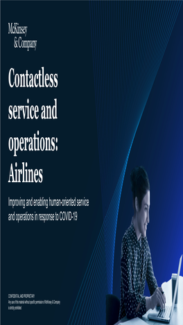 Contactless Service and Operations: Airlines Improving and Enabling Human-Oriented Service and Operations in Response to COVID-19