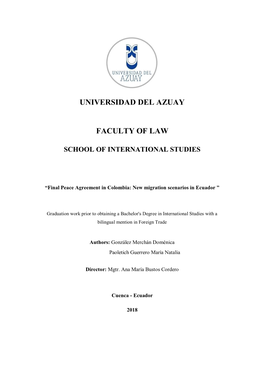 Universidad Del Azuay Faculty Of