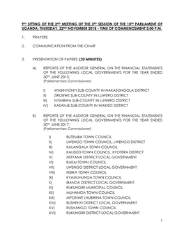 1 9Th Sitting of the 2Nd Meeting