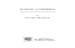 PLATONIC COMPETITION George Reisman