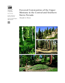 Forested Communities of the Upper Montane in the Central and Southern Sierra Nevada