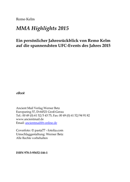 MMA Highlights 2015