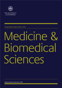 Postgraduate Opportunities 2020 Medicine & Biomedical Sciences