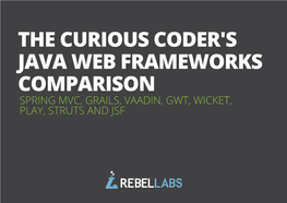 The Curious Coder's Java Web Frameworks Comparison Spring Mvc, Grails, Vaadin, Gwt, Wicket, Play, Struts and Jsf