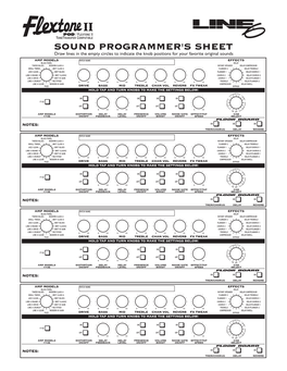 Sound Programmer's Sheet Ii