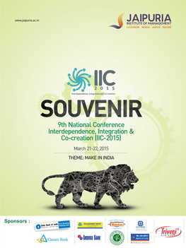 IIC-2015) March 21-22, 2015 THEME: MAKE in INDIA