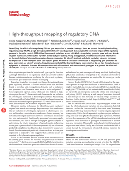 High-Throughput Mapping of Regulatory