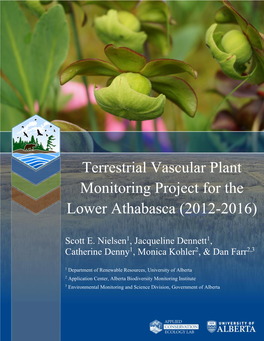 Terrestrial Vascular Plant Monitoring Project for the Lower Athabasca (2012-2016)