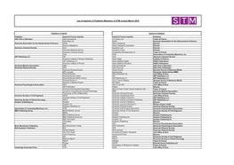 List of Imprints of Publisher Members of STM Revised March 2016