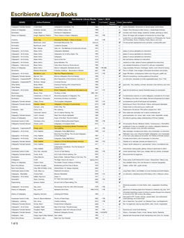 Escribiente Library Master V17 June-2018.Numbers-For Pdfs