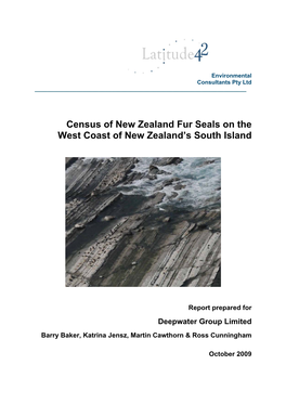 NZ Fur Seal Census