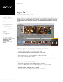 Vegas Pro Edit Video and Audio Production