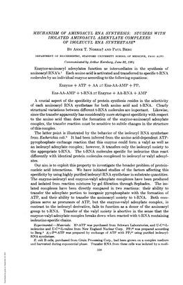 Isoleucine-Specific Chains. Experimental.-Materials: H3-ATP Was Purchased from Schwarz Laboratories, and U-C'4 L