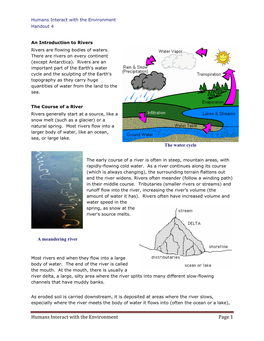 Humans Interact with the Environment Page 1