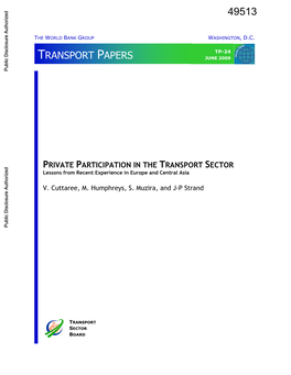 Transport Papers June 2009