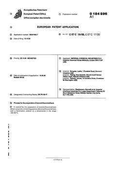 Process for the Preparation of Bromotrifluoromethane