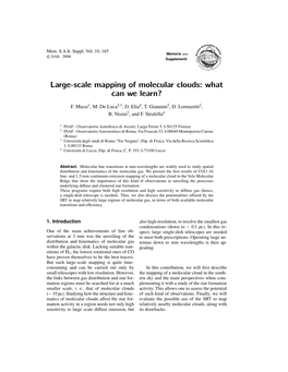 Large-Scale Mapping of Molecular Clouds: What Can We Learn?