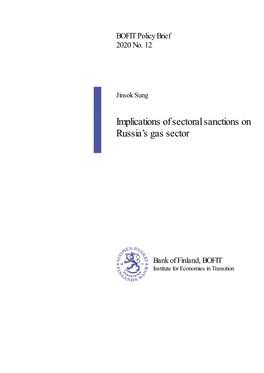 Implications of Sectoral Sanctions on Russia's Gas Sector