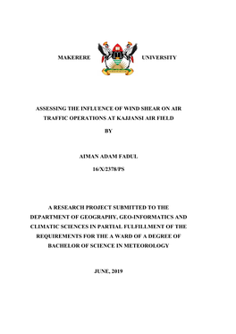 Makerere University Assessing the Influence Of