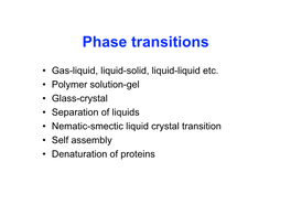 Phase Transitions