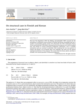 On Structural Case in Finnish and Korean