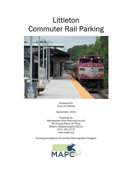 Littleton Commuter Rail Parking Study