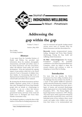 Addressing the Gap Within the Gap