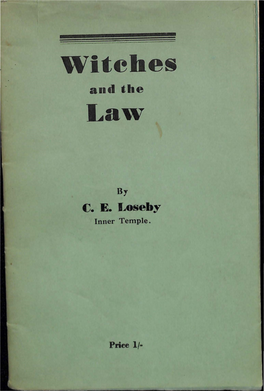 Witehes and the Law