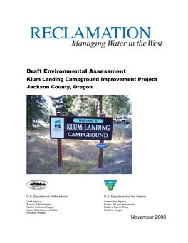 Klum Landing Campground Improvement Project Draft