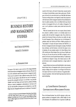 Business History and Management Studies 97