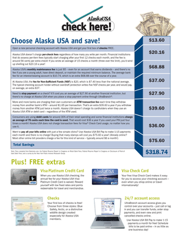 Choose Alaska USA and Save! Plus! FREE Extras