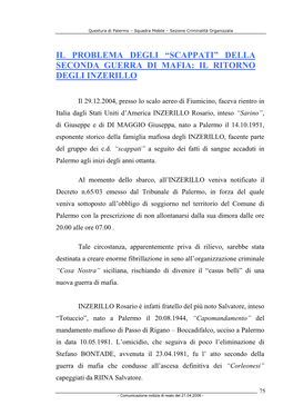 Della Seconda Guerra Di Mafia: Il Ritorno Degli Inzerillo