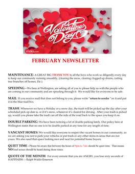 February Newsletter