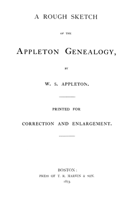 Appleton Genealogy