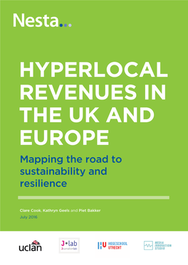 HYPERLOCAL REVENUES in the UK and EUROPE Mapping the Road to Sustainability and Resilience