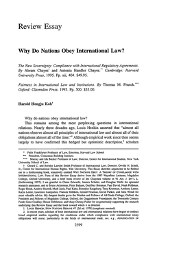 Why Do Nations Obey International Law?