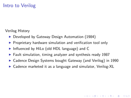 Intro to Verilog