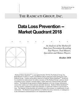 Data Loss Prevention -- Market Quadrant 2018 *