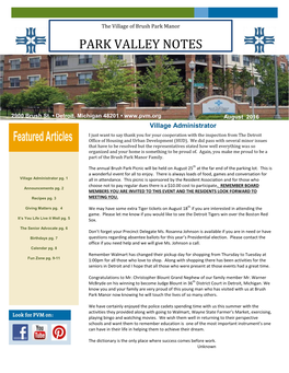 Park Valley Notes