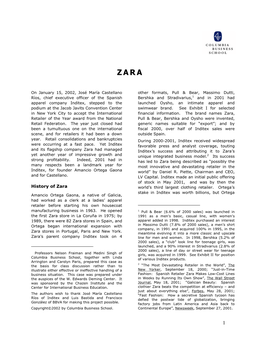 History of Zara†