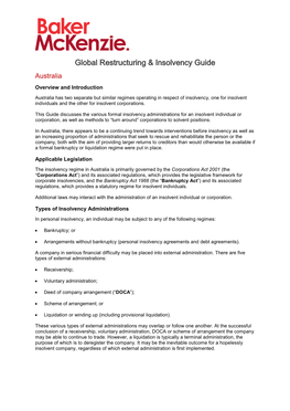 Global Restructuring & Insolvency Guide