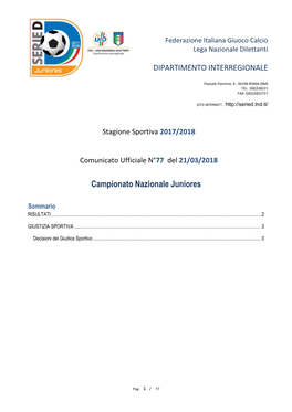 Campionato Nazionale Juniores