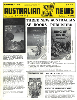 Three New Australian Sf Books Published